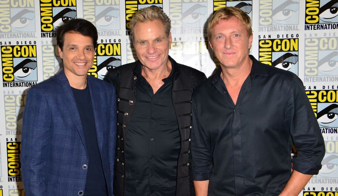 Ralph Macchio, Martin Kove y William Zabka de 'Cobra Kai'