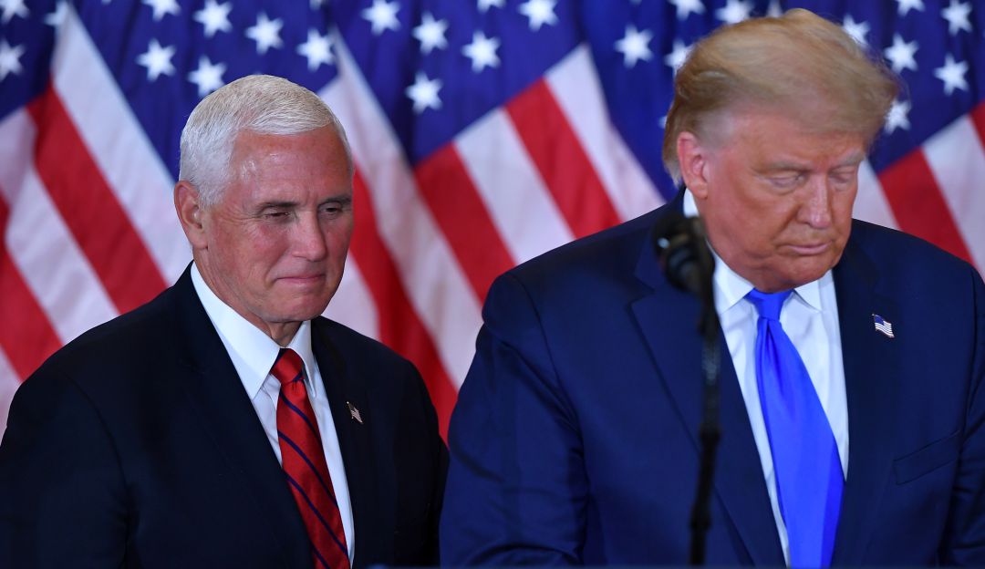Trump y Pence durante la campaña.