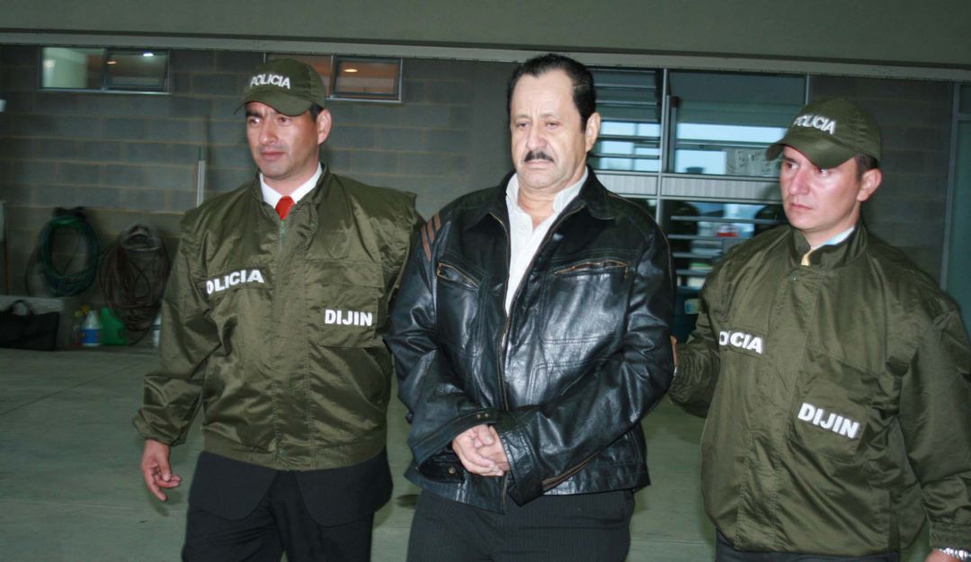 El exjefe paramilitar Hernán Giraldo Serna cuando fue extraditado a Estados Unidos - Foto DIJIN