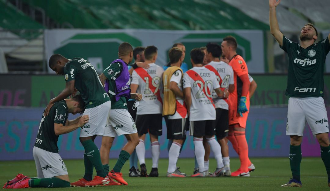 River Plate ganó pero no le alcanzó para dar la vuelta en la serie de la Copa Libertadores ante Palmeiras.
