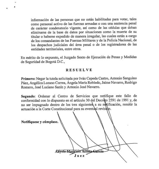 Consulta anticorrupción: Niegan tutela que pretendía revivir Consulta Anticorrupción Consulta anticorrupción: Niegan tutela que pretendía revivir Consulta Anticorrupción