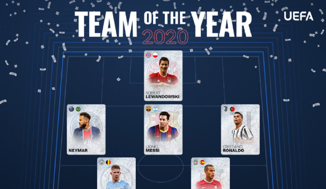 Los aficionados eligieron a su once ideal de la UEFA de la pasada temporada.