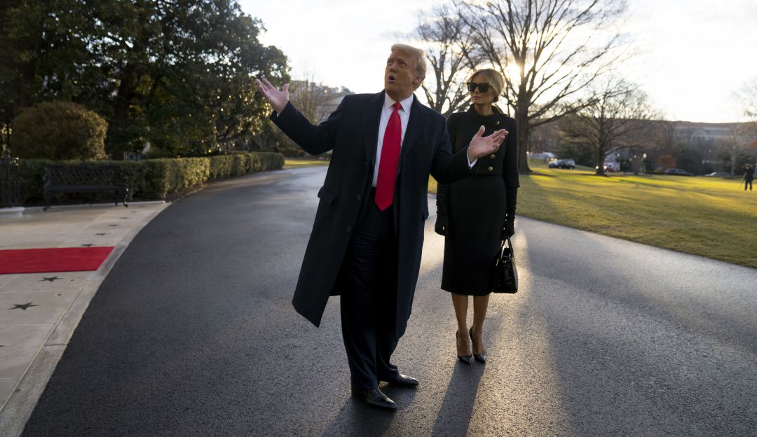 Donald Trump y su esposa Melania dejan la Casa Blanca