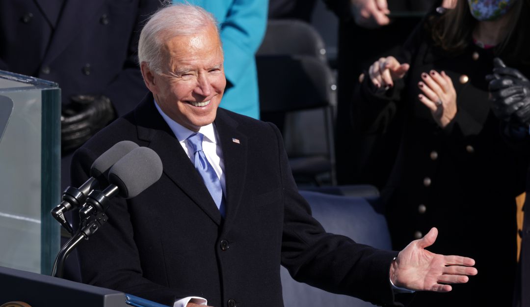 Joe Biden durante su toma de posesión a la presidencia de los Estados Unidos.