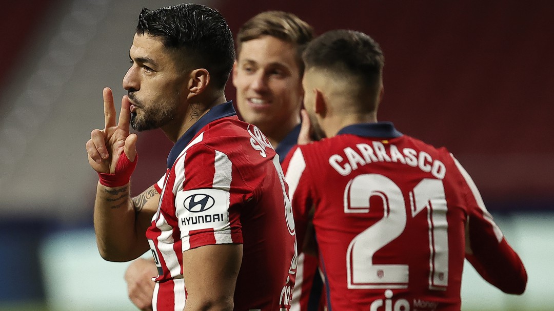 Otro gol de Luis Suárez y Atlético de Madrid sigue líder de LaLiga