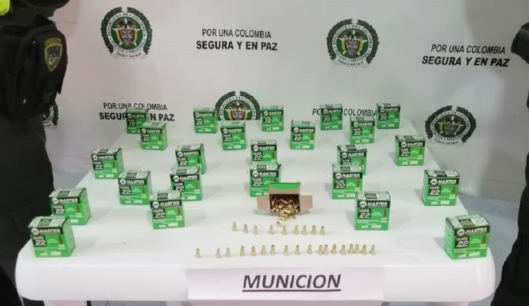 Municiones incautadas