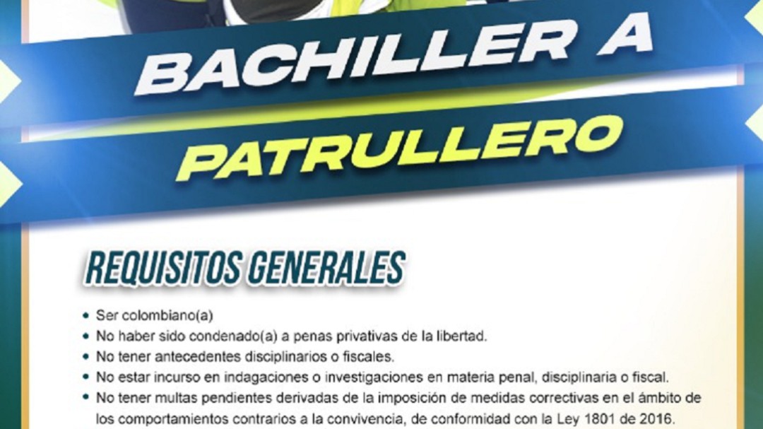 Policía de Caldas inicia preinscripción para bachiller a patrullero