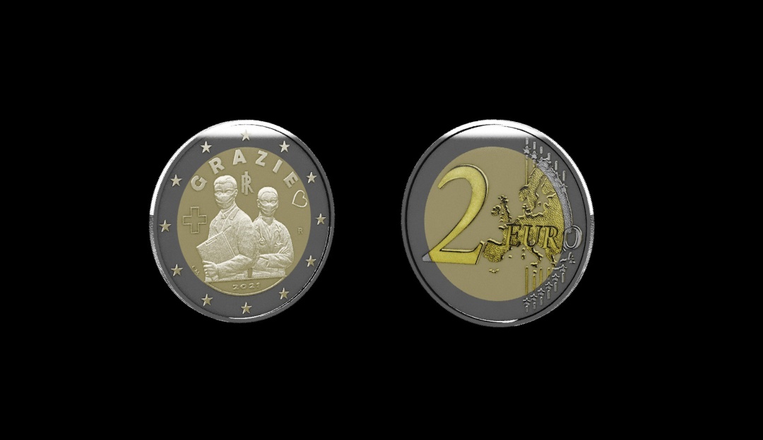 Italia crea moneda para homenajear a sus médicos durante la pandemia
