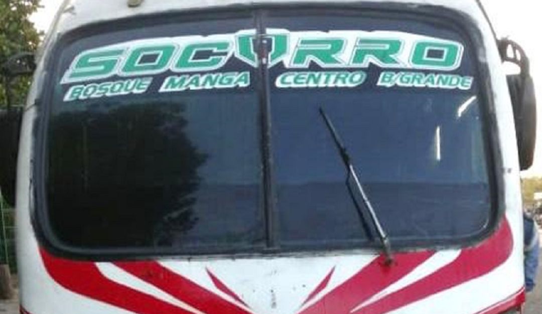 Buseta de la ruta Socorro, la cual manejaba el conductor en estado de embriaguez