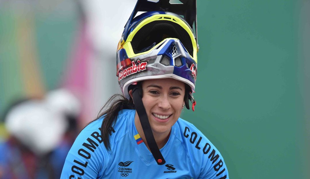 Mariana Pajón representando al país durante el 2019.