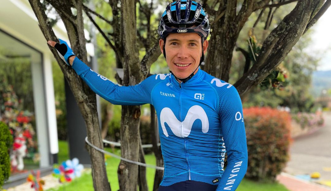 Miguel Ángel López inició entrenamientos con el Movistar Team.