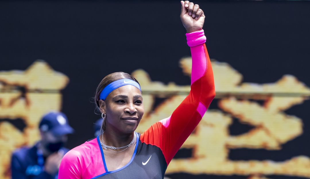 Serena Williams festeja su cómoda victoria ante la alemana Laura Siegemund.
