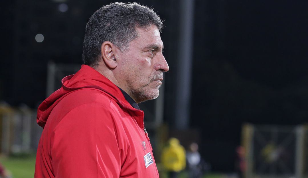 Luis Fernando Suárez en un partido al frente del Junior de Barranquilla en 2019.