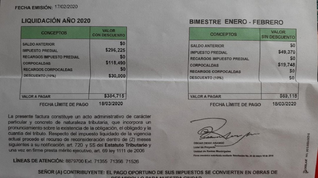 Descuento por pronto pago de impuestos pasará al 12 por ciento