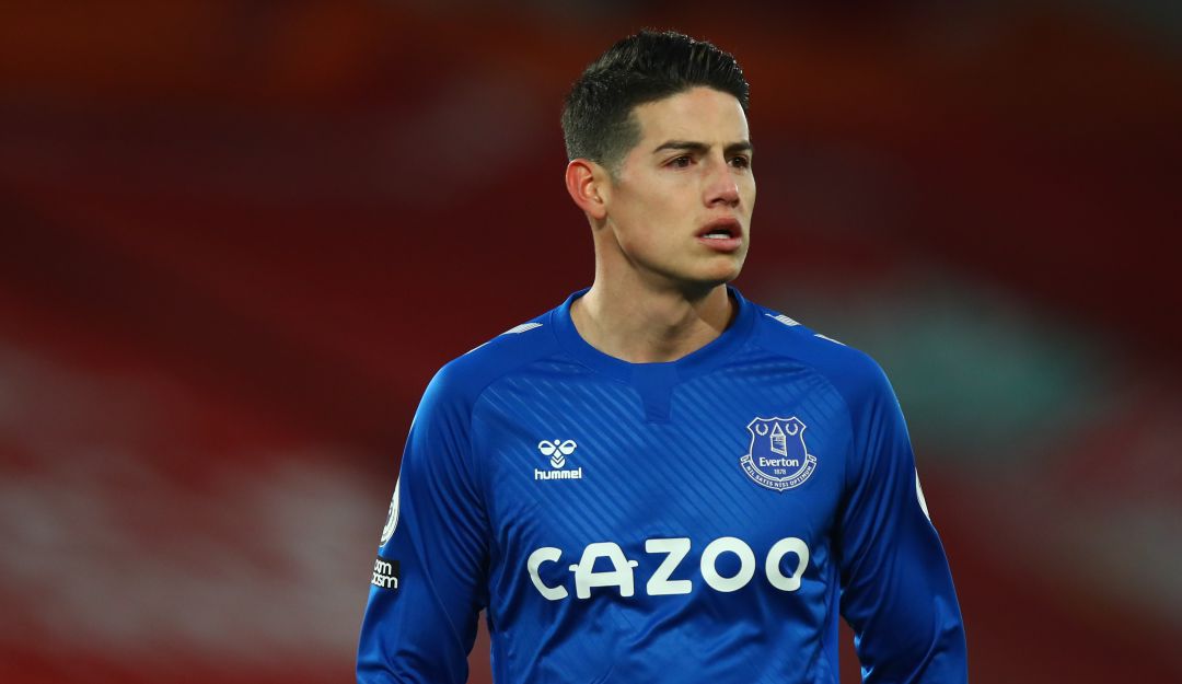 James Rodríguez en duda para partido del Everton ante West Bromwich Albion.