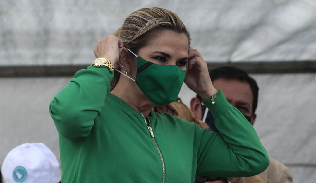Jeanine Áñez durante un acto en Bolivia Jeanine Áñez durante un acto en Bolivia