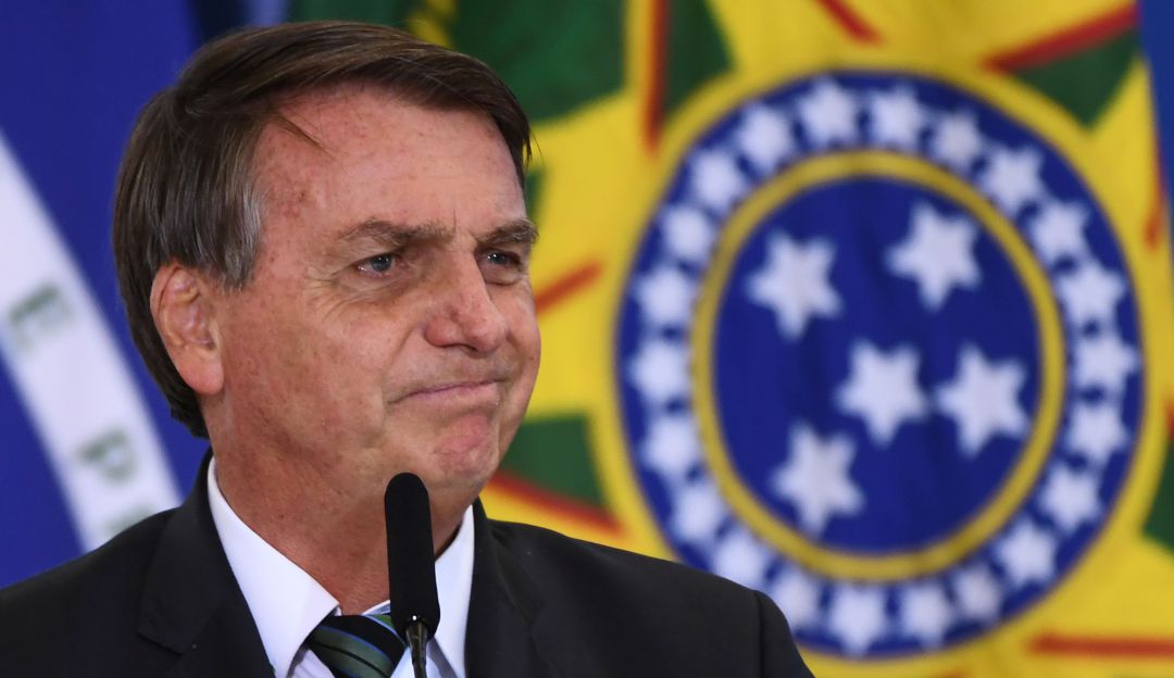 Jair Bolsonaro en una intervención desde Brasilia Jair Bolsonaro en una intervención desde Brasilia