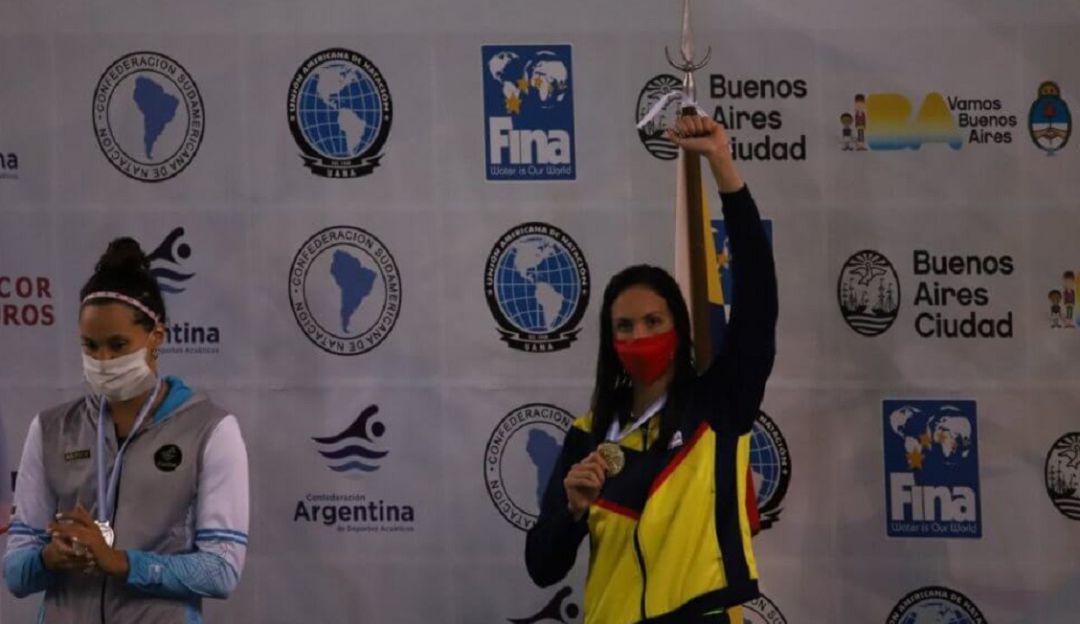 Colombia lidera el medallero en el sudamericano de natación 2021
