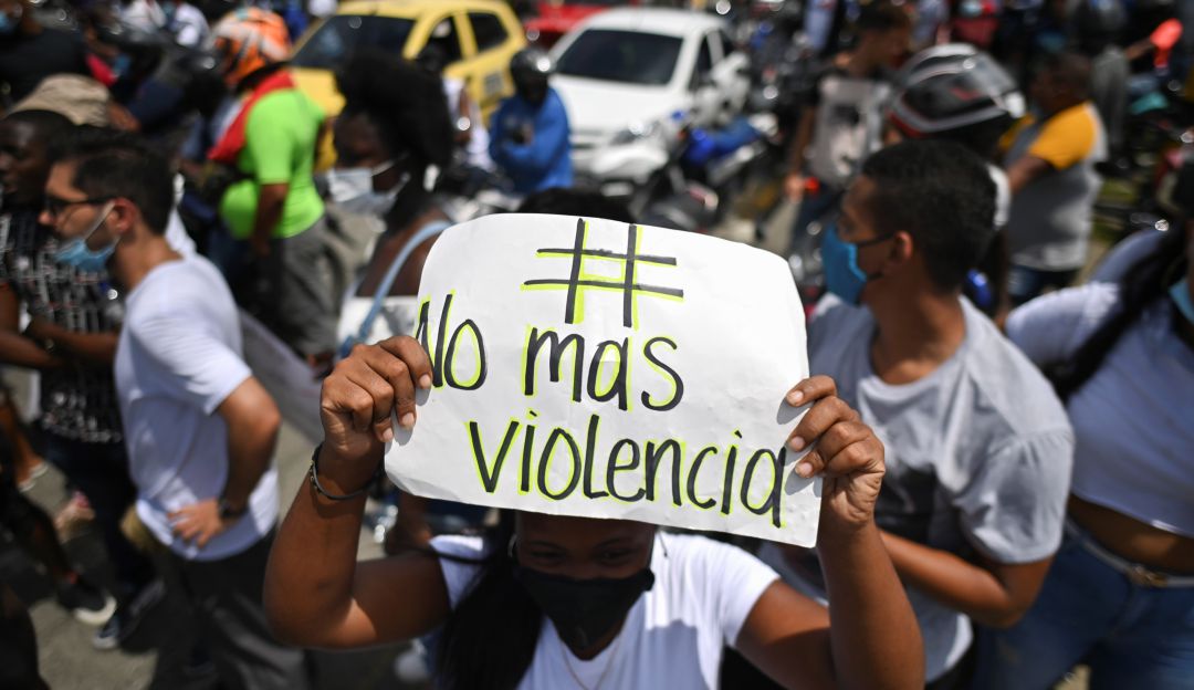 Una protesta en Buenaventura en contra de la criminalidad