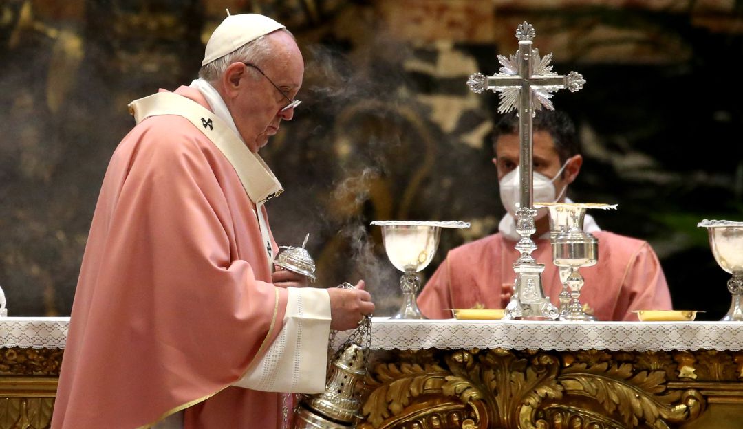 Papa Francisco en una ceremonia en el Vaticano