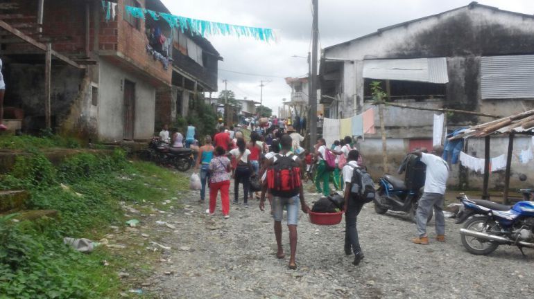 Personas desplazadas por los grupos armados en Colombia