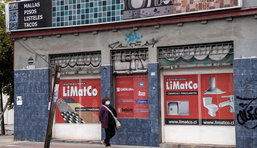 Calles en Chile con negocios cerrados