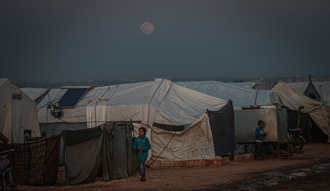 Campamento sirio en Idlib, en el centro del país.