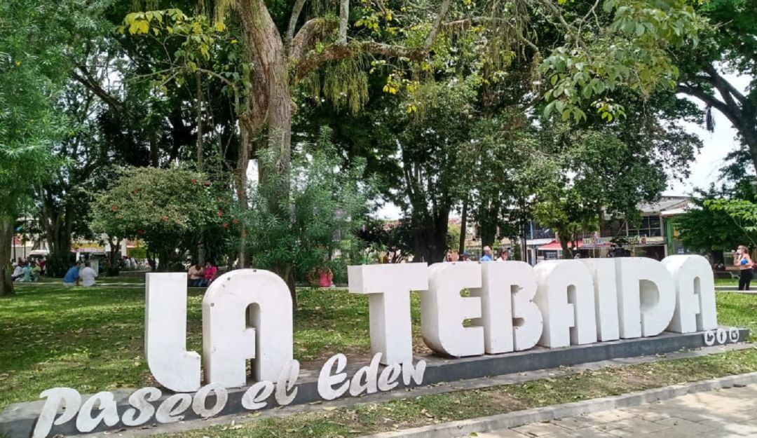 Uno de los parques principales del municipio de La Tebaida, Quindío