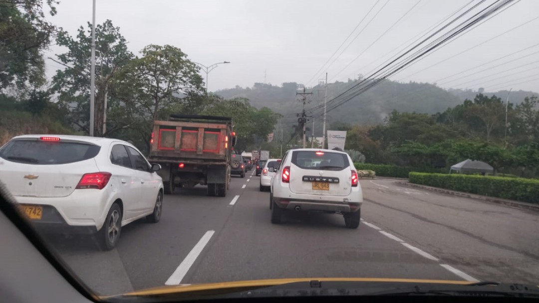 Congestión por cierre del Anillo Vial