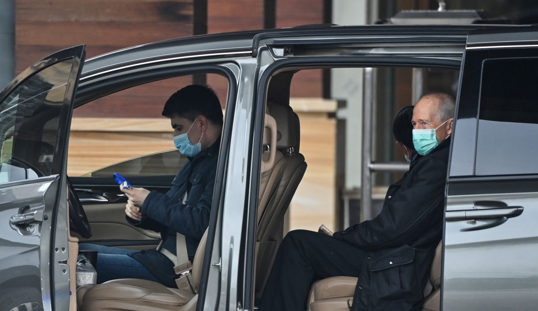 La misión de la Organización Mundial de la Salud durante su visita a China para investigar el origen del coronavirus.