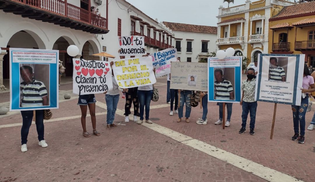 Esta manifestación se concentró en los bajos de la alcaldía