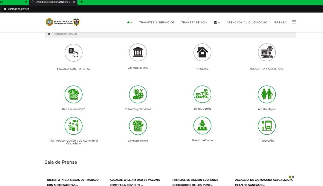 Aunque no se han visto afectados los trámites también aclaran que no se han vencido el certificado de dominio de la página