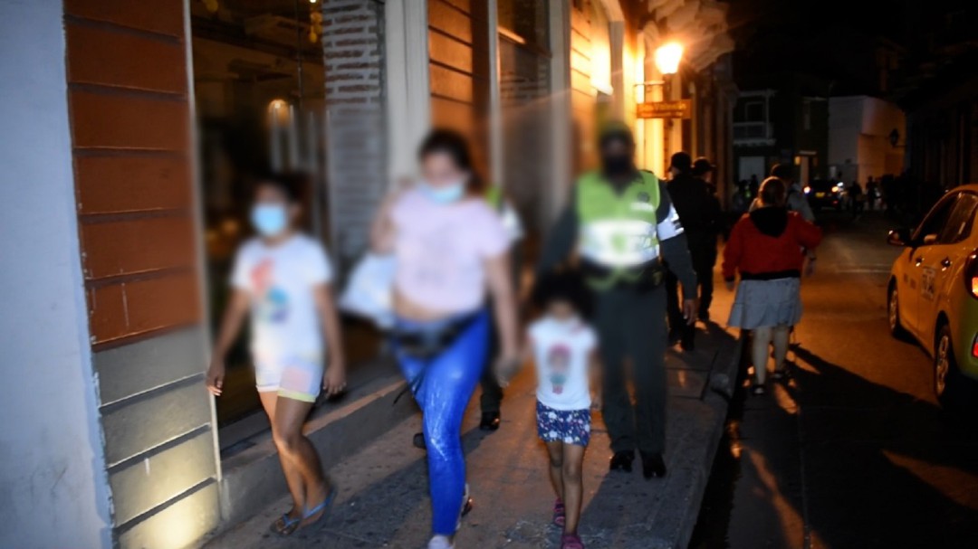 Policía rescató cinco niños que eran inducidos a la mendicidad en Cartagena