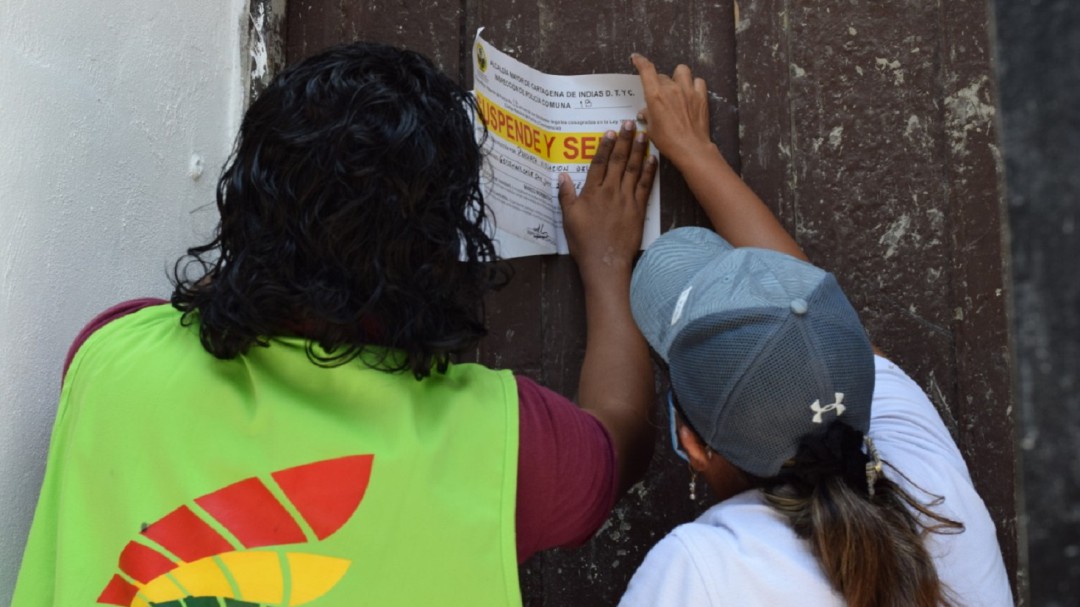 IPCC y Policía sellaron obra en el barrio Getsemaní de Cartagena