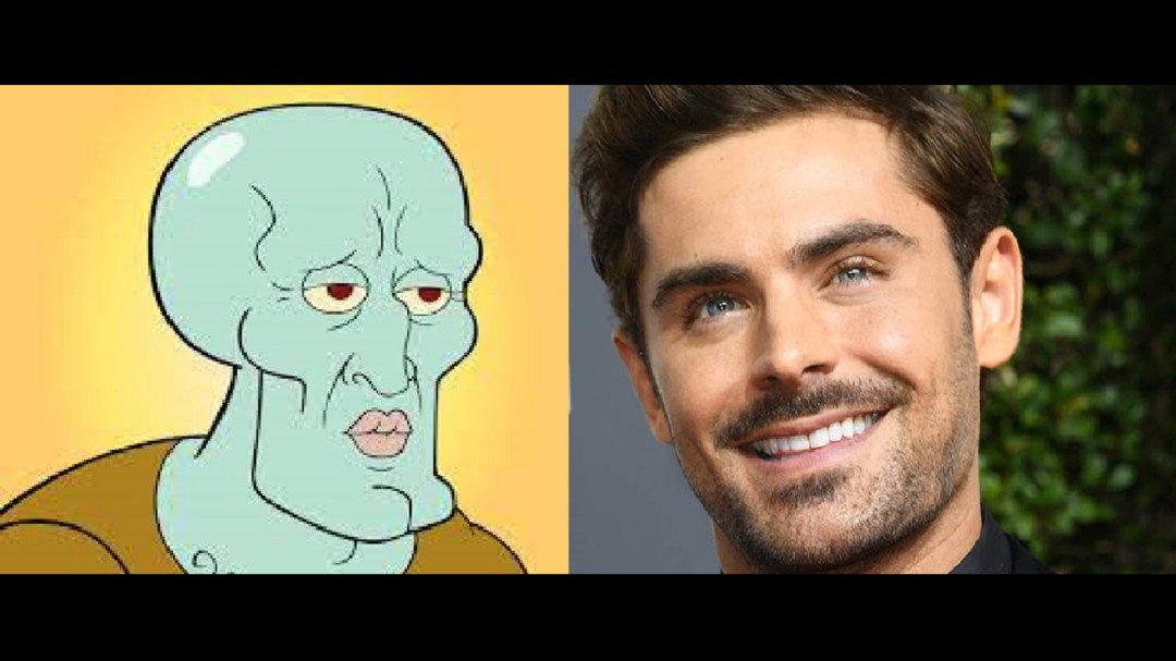 "Es el Calamardo guapo" y otros memes sobre el "nuevo" rostro de Zac Efron