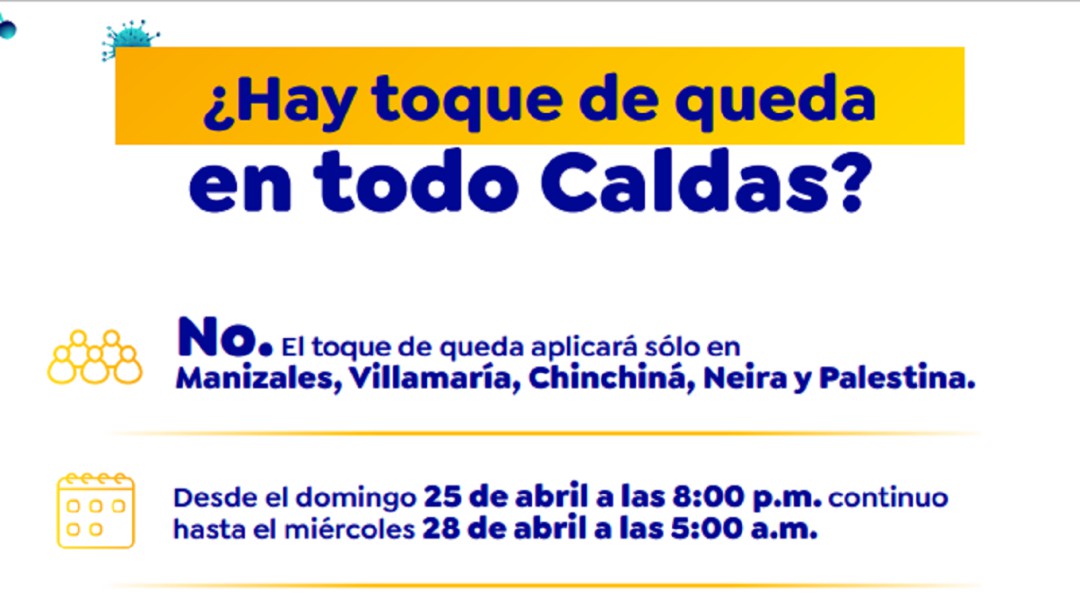 Toque de queda continuo de domingo a miércoles