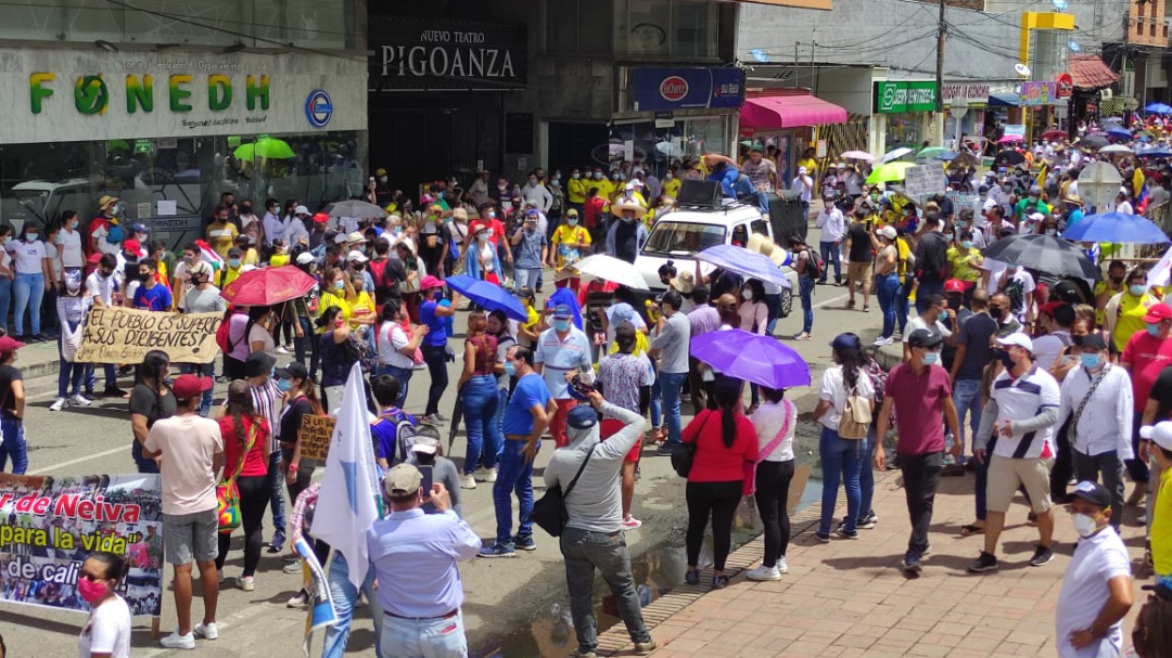 Un Policía lesionado deja movilización en Neiva