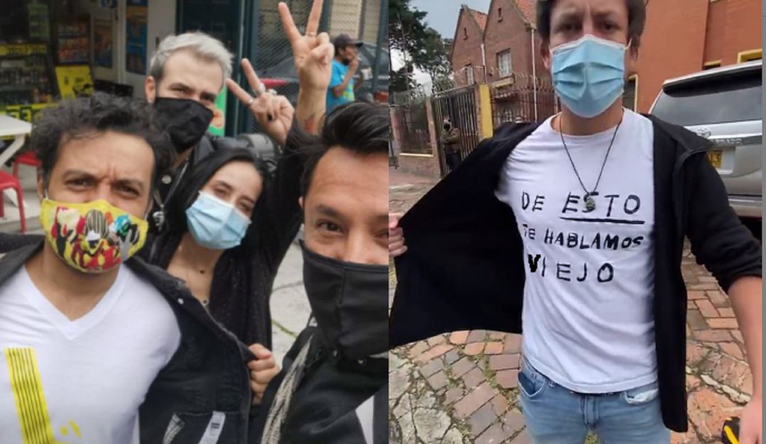 Julián Román, Alejandro Riaño y otros actores que protestaron este 28A