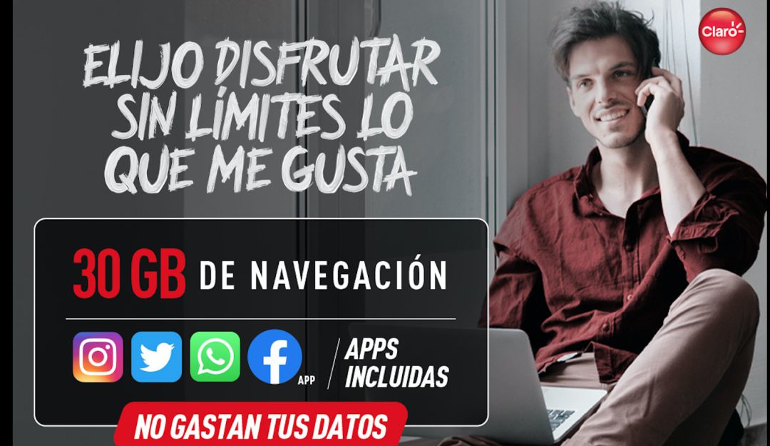 El Plan Perfecto de Claro que reúne 30GB y datos ilimitados en redes social: El Plan Perfecto de Claro que reúne 30GB y datos ilimitados en redes social