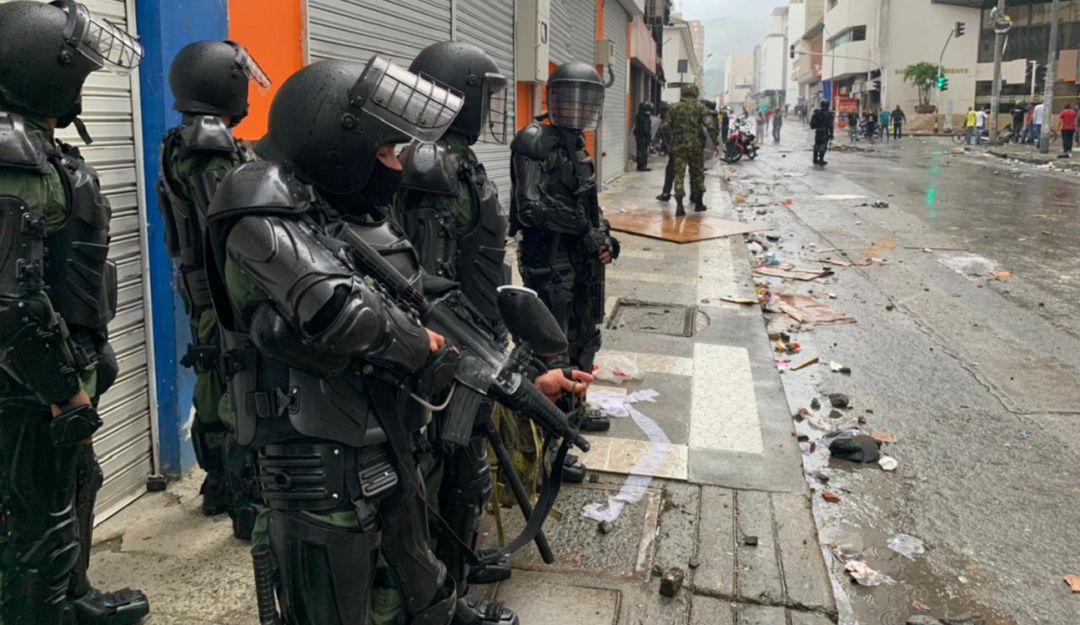 A pesar del aumento del pie de fuerza en Cali, las protestas y concentraciones permanecen.