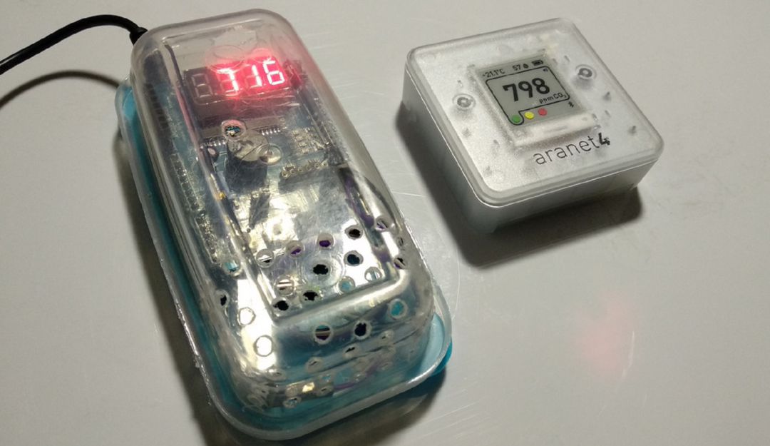 Mida el gas carbónico para saber si el lugar está bien o mal ventilado.