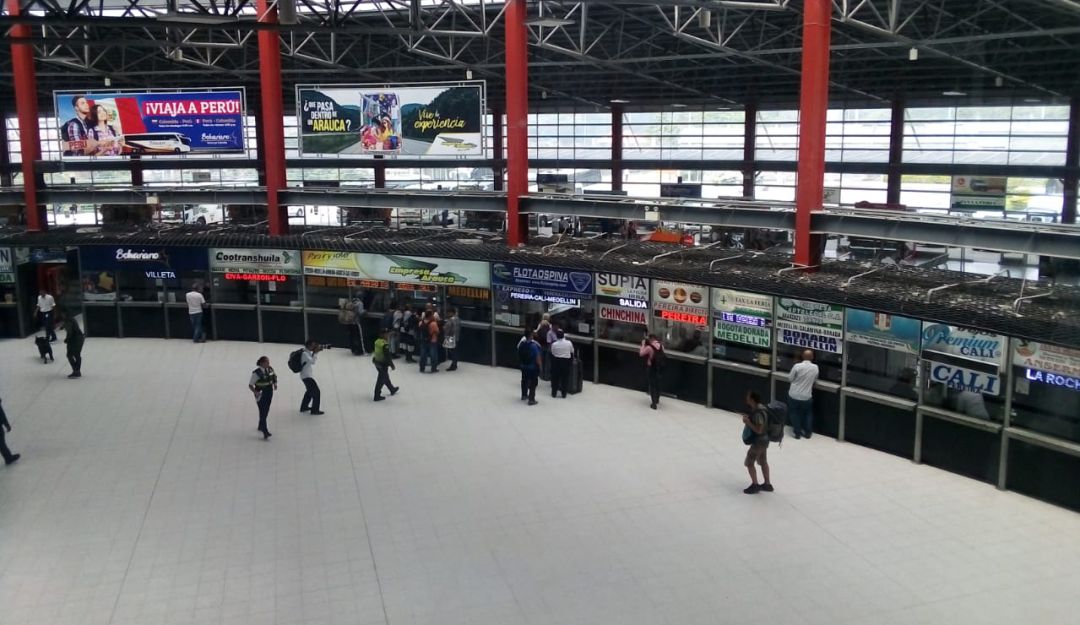 Terminal de Transportes de Manizales. Imagen de archivo