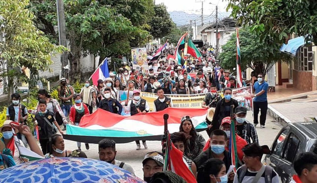 Avanza instalación de la Minga Indígena en el Huila