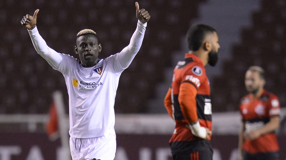 Cristian Borja marcó en la derrota de Liga de Quito ante Flamengo en Copa