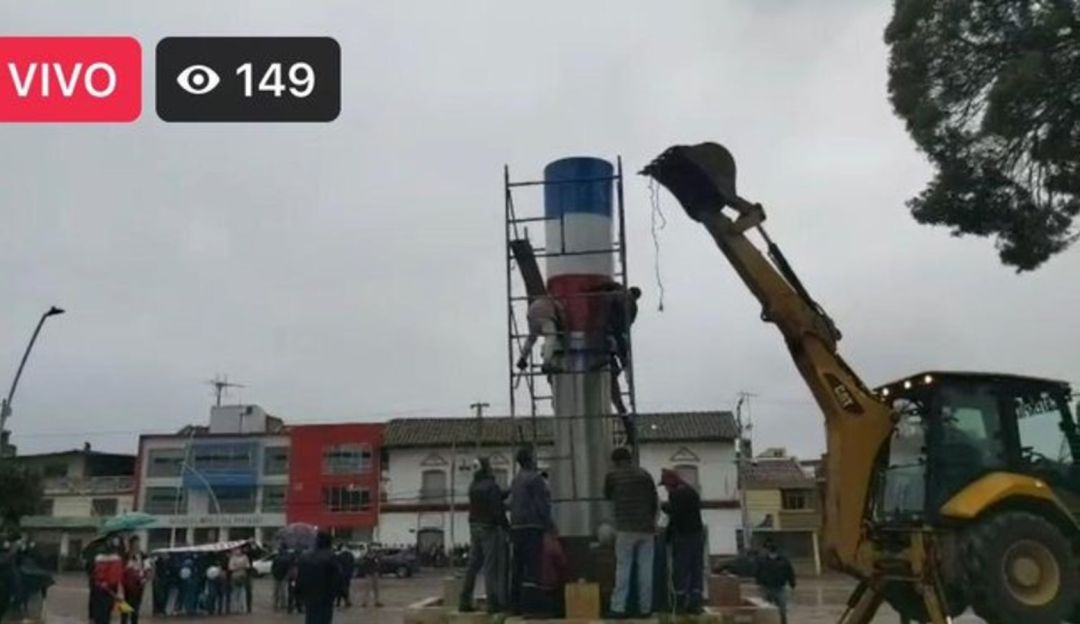 Estatua de Simón Bolivar en Pupiales