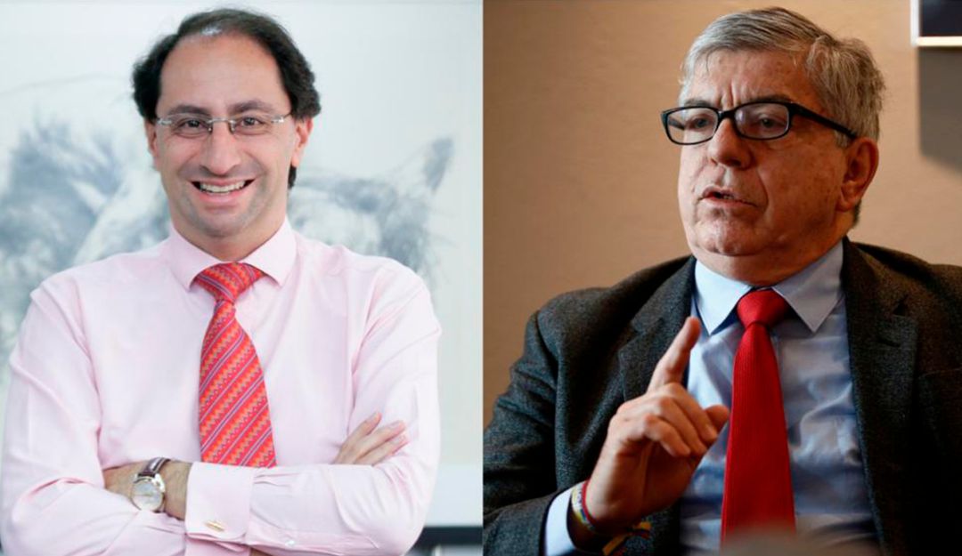 Ministro de Hacienda José Manuel Restrepo y el expresidente de Colombia, César Gaviria.