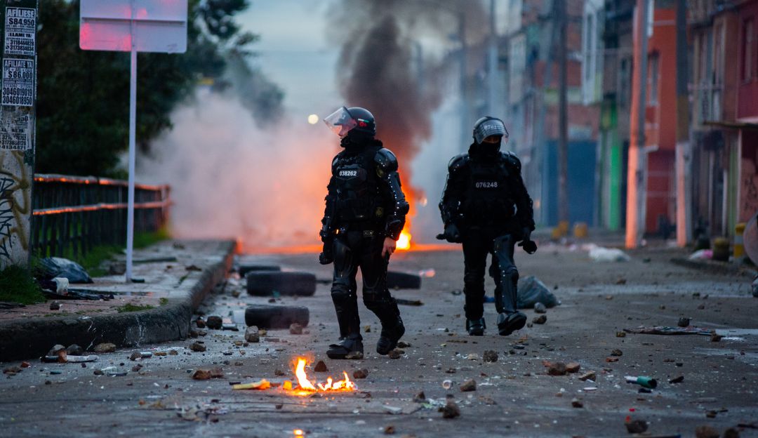 Protestas durante el Paro Nacional en Colombia.