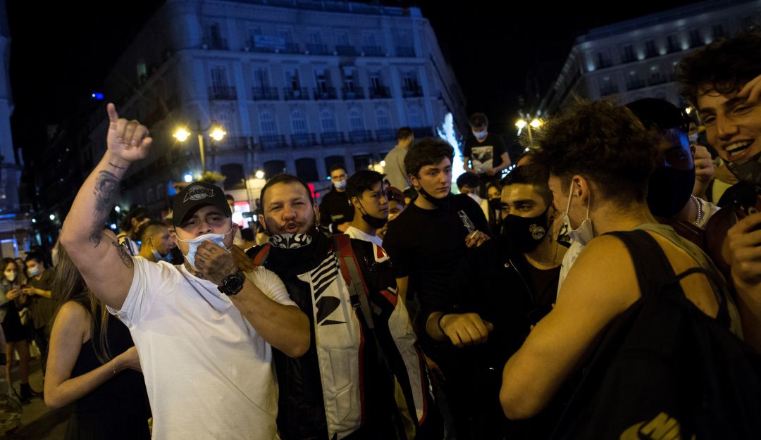 Fiestas en la Puerta del Sol, en Madrid