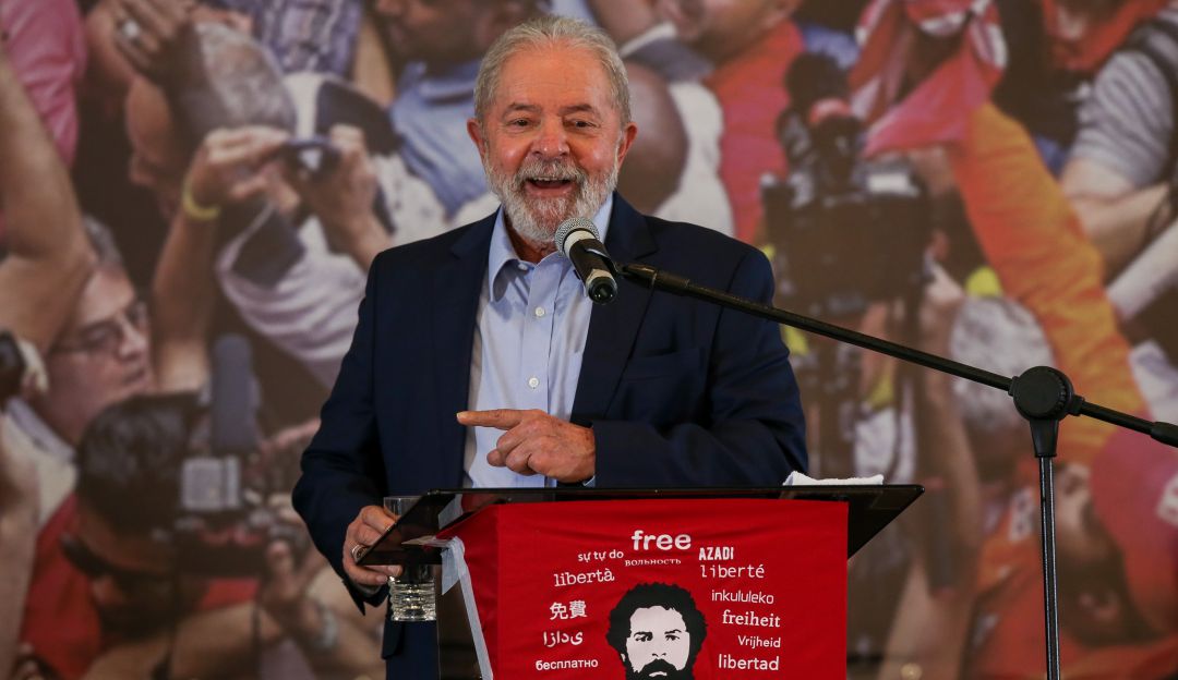 El expresidente Luiz Inácio Lula da Silva tras recobrar sus derechos políticos. El expresidente Luiz Inácio Lula da Silva tras recobrar sus derechos políticos.