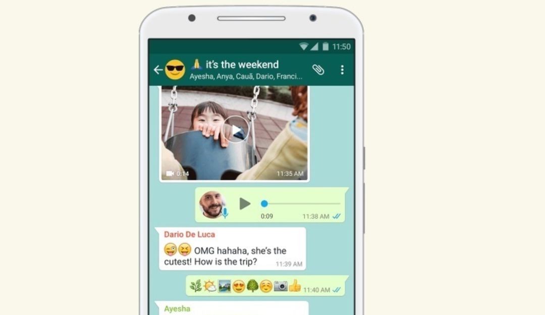 Interfaz de WhatsApp Interfaz de WhatsApp